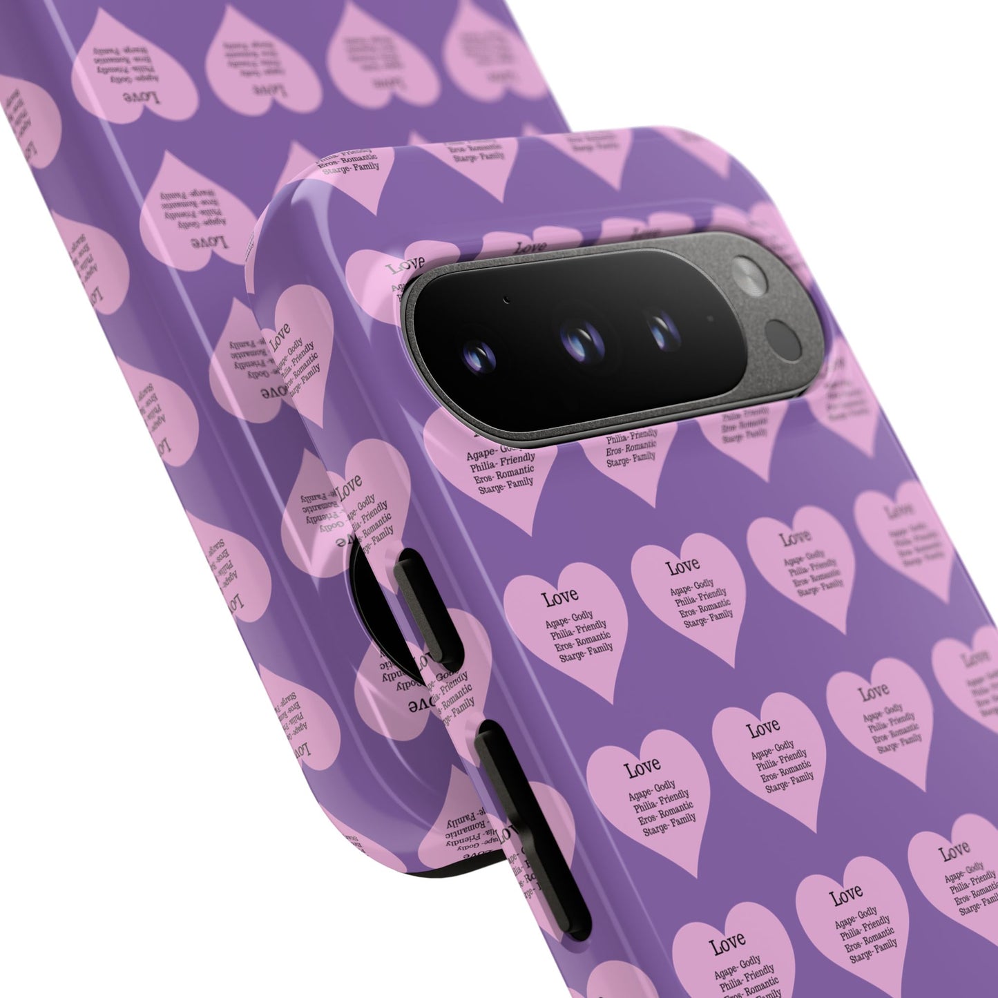 Hearts-A-Flutter Phone Case (iPhone, Google Pixel)(Light purple)
