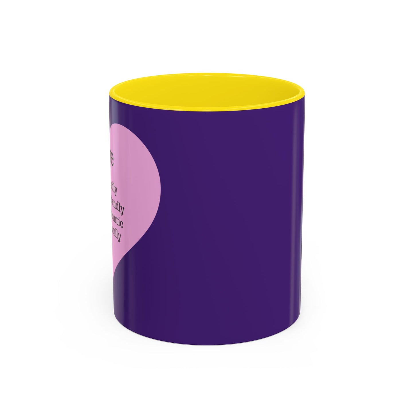 Charming Heart Accent Coffee Mug (Purple)