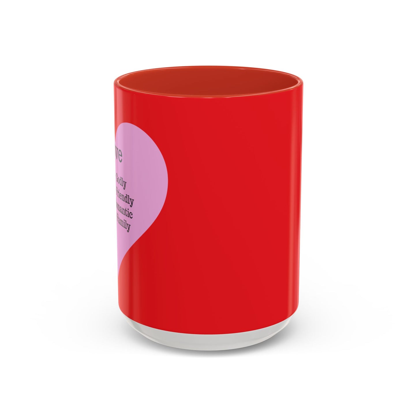 Charming Heart Accent Coffee Mug (Red)