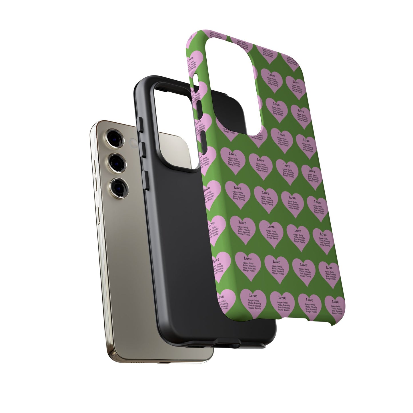 Hearts-A-Flutter Phone Case (Samsung)(Green)