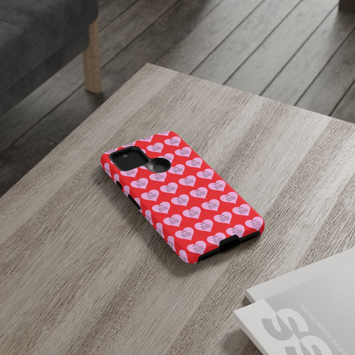 Hearts-A-Flutter Phone Case (iPhone, Google Pixel)(Red)