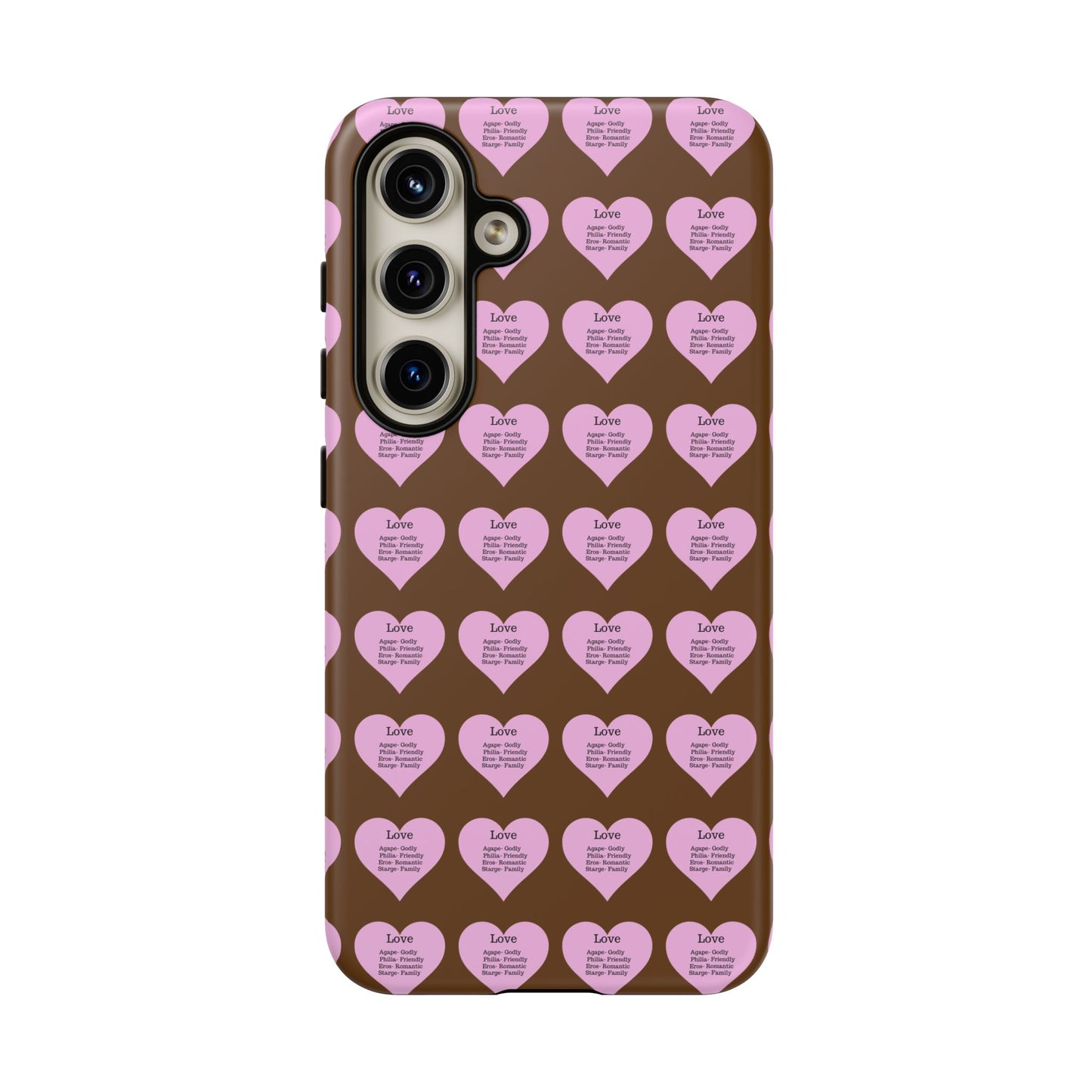 Hearts-A-Flutter Phone Case (Samsung)(Brown)
