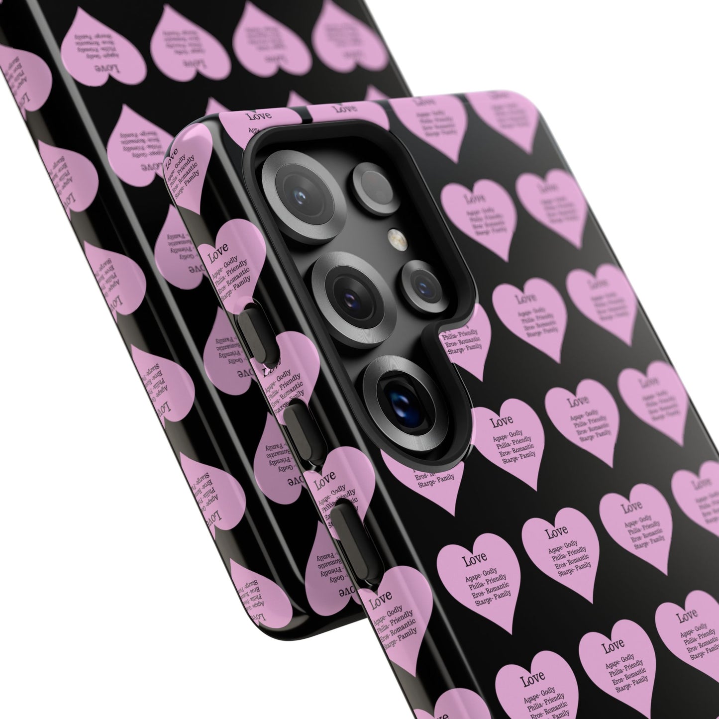 Hearts-A-Flutter Phone Case (Samsung)(Black)