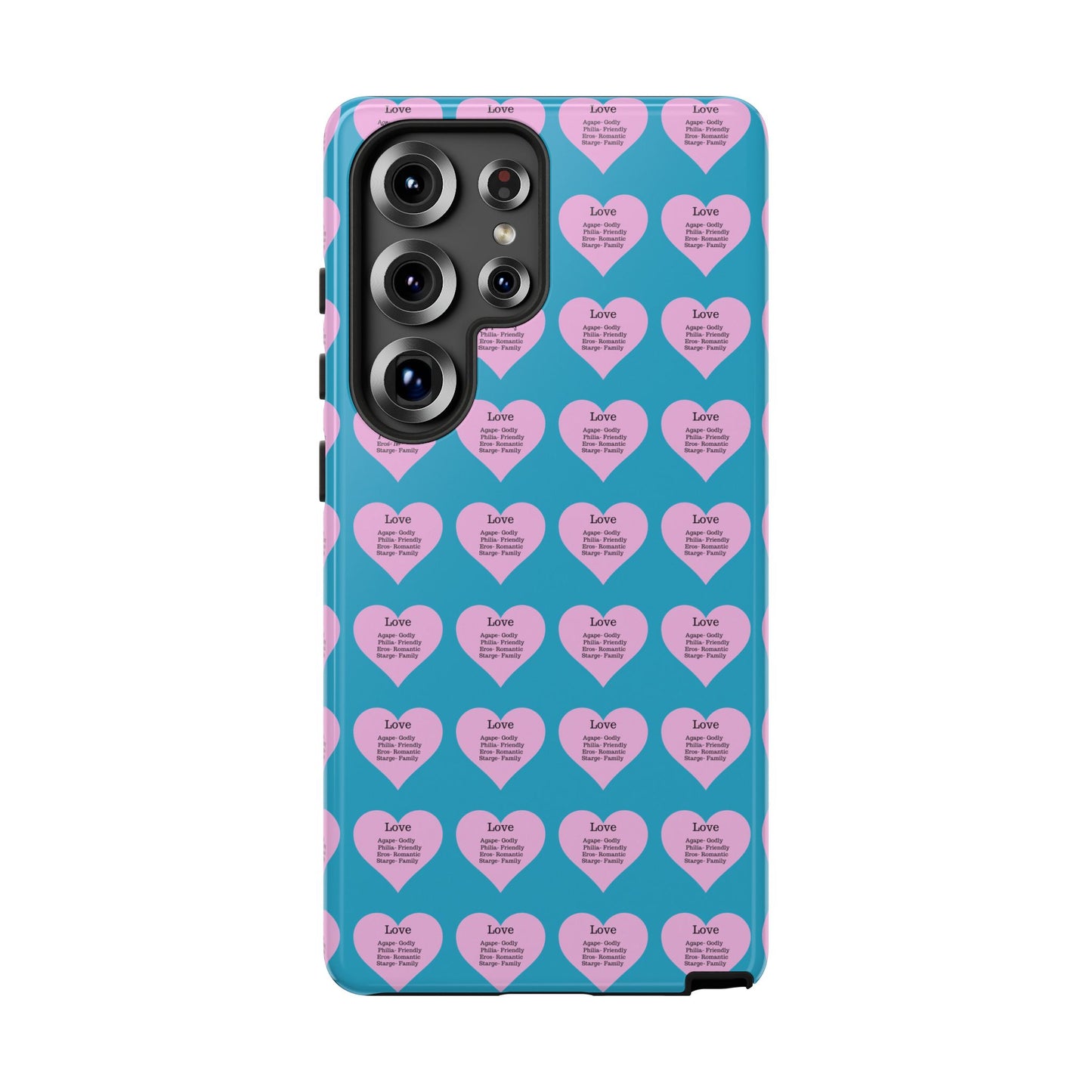 Hearts-A-Flutter Phone Case (Samsung)(Turquoise)