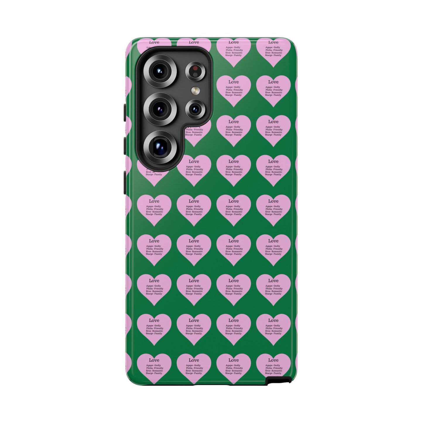 Hearts-A-Flutter Phone Case (Samsung)(Dark green)