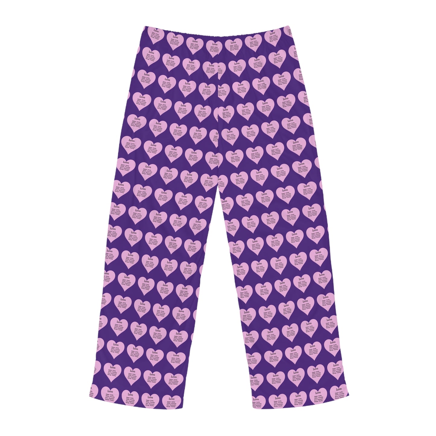 Men's All-Over Print Pajama Pants (Purple)