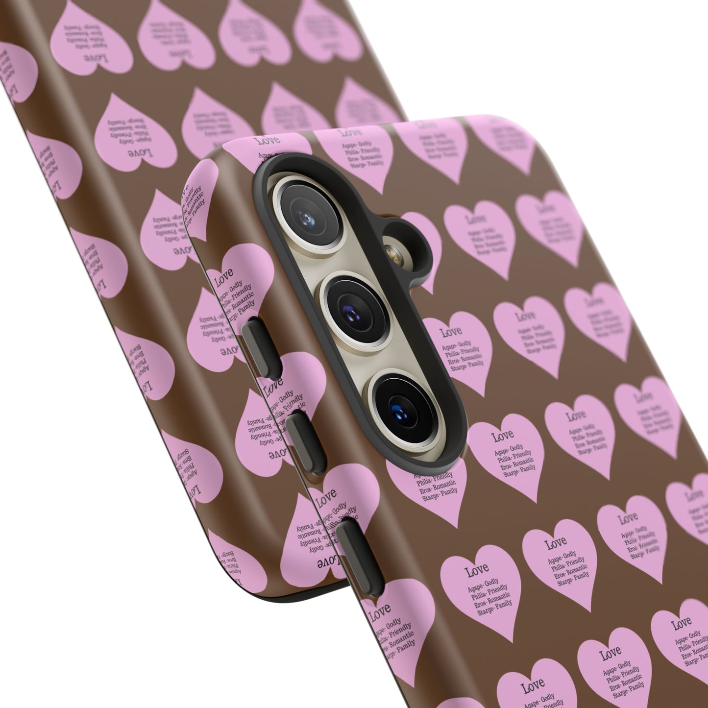 Hearts-A-Flutter Phone Case (Samsung)(Brown)