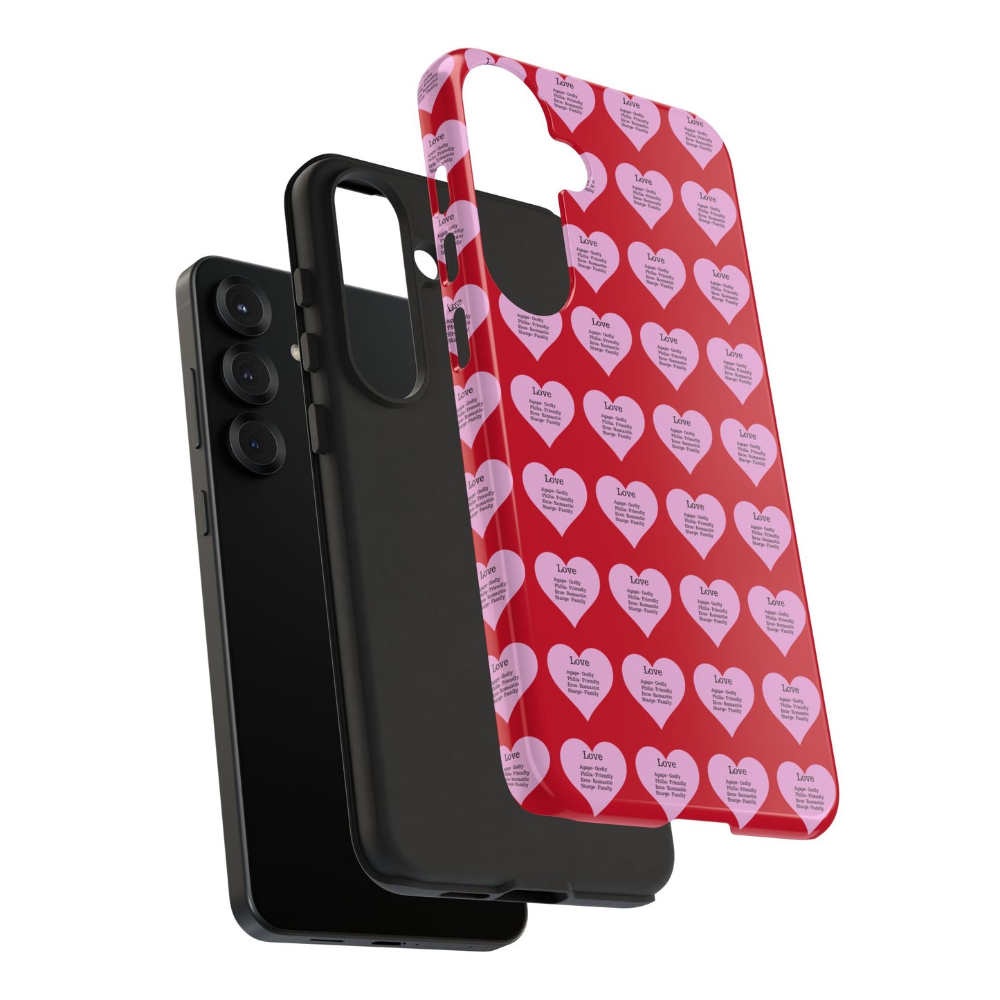 Hearts-A-Flutter Phone Case (Samsung)(Dark red)