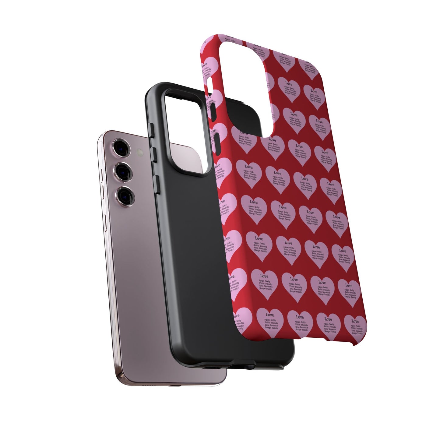 Hearts-A-Flutter Phone Case (Samsung)(Dark red)