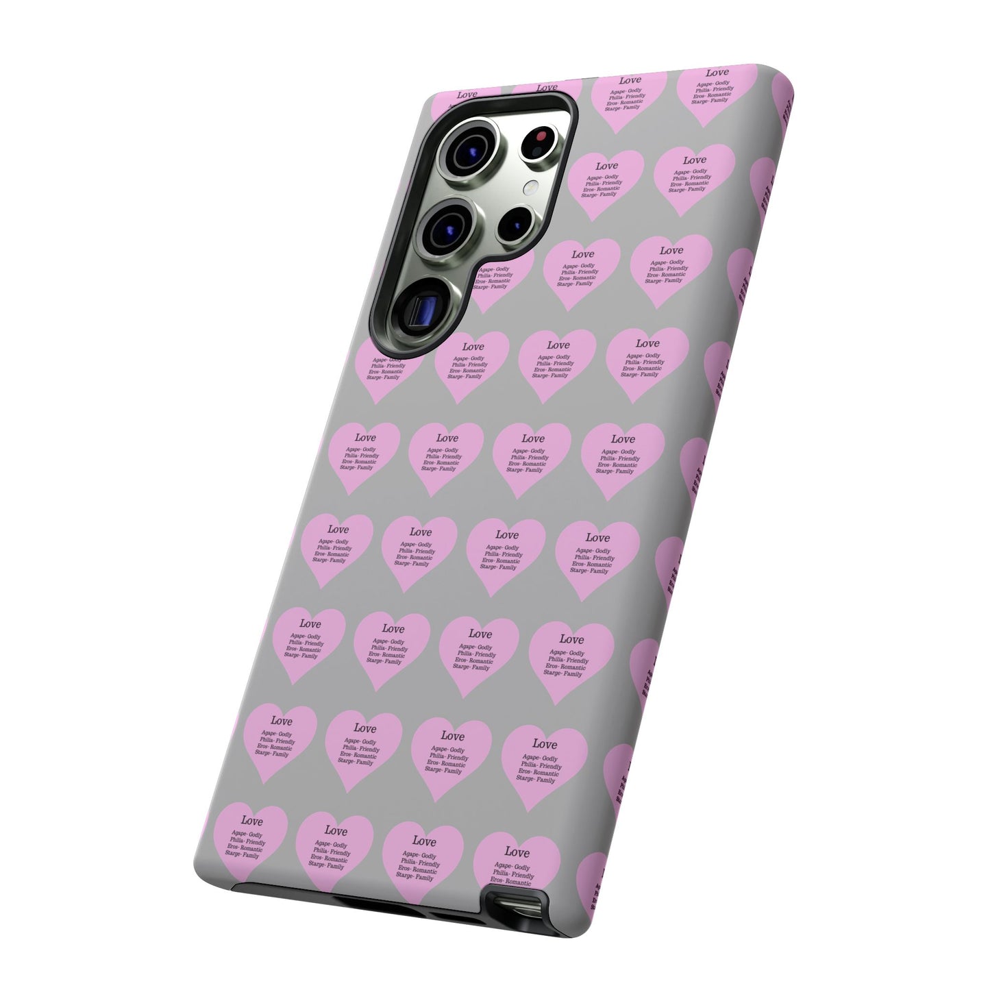 Hearts-A-Flutter Phone Case (Samsung)(Light grey)