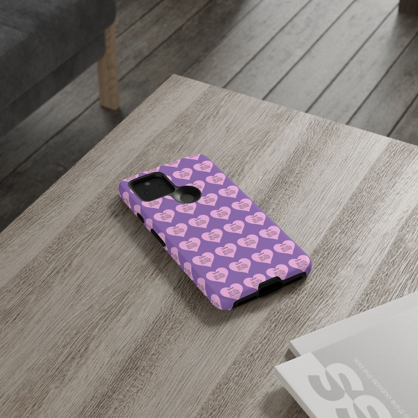 Hearts-A-Flutter Phone Case (iPhone, Google Pixel)(Light purple)