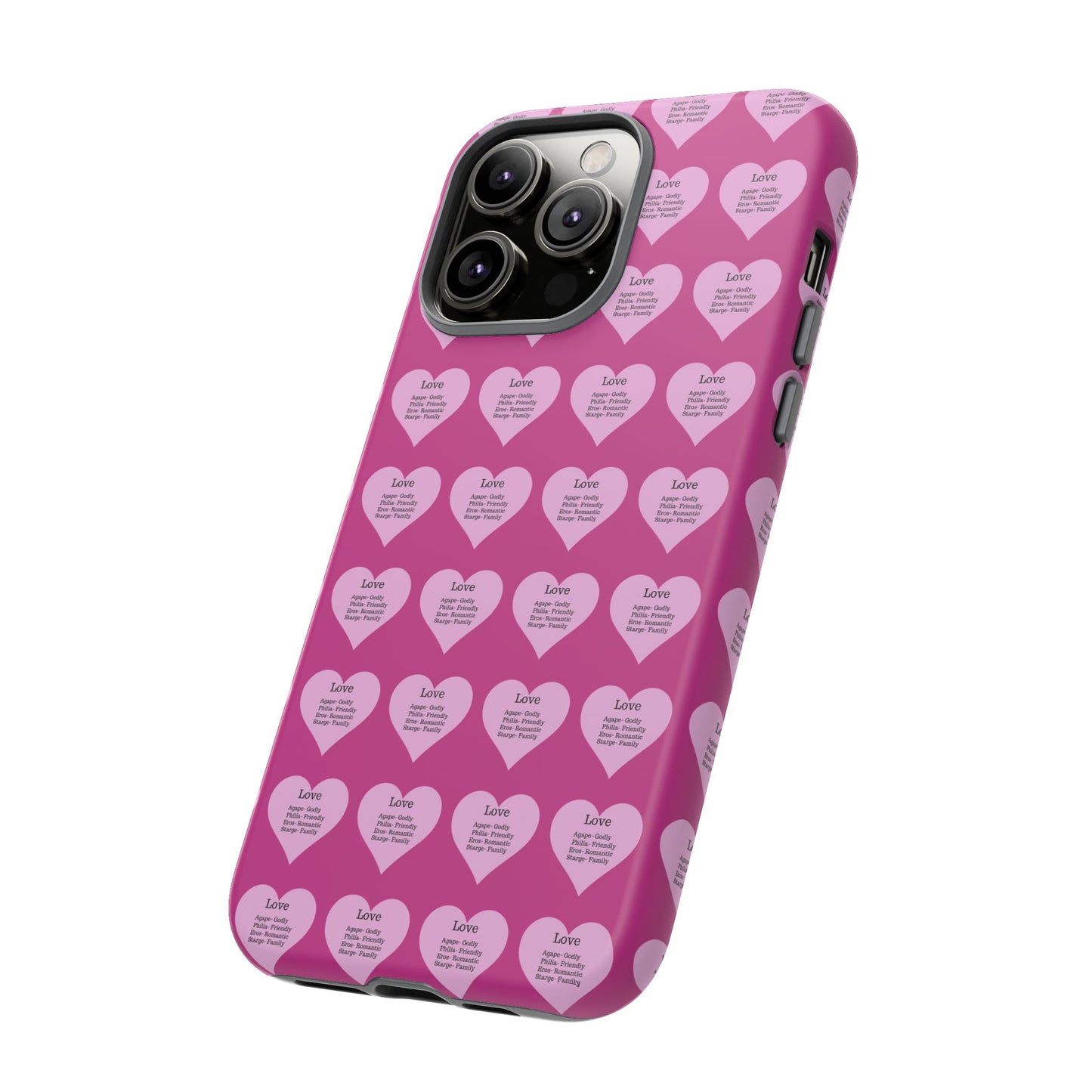 Hearts-A-Flutter Phone Case (iPhone, Google Pixel)(Pink)
