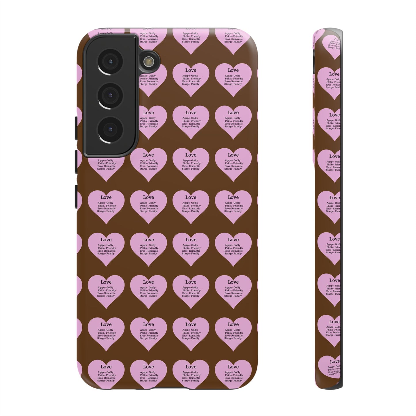 Hearts-A-Flutter Phone Case (Samsung)(Brown)