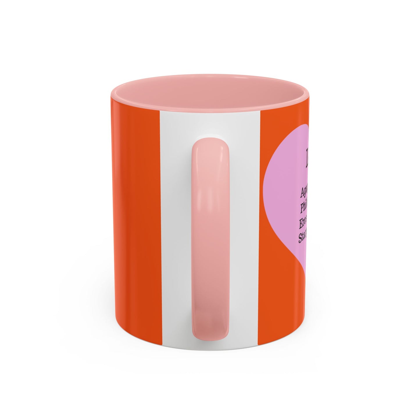 Charming Heart Accent Coffee Mug (Orange)