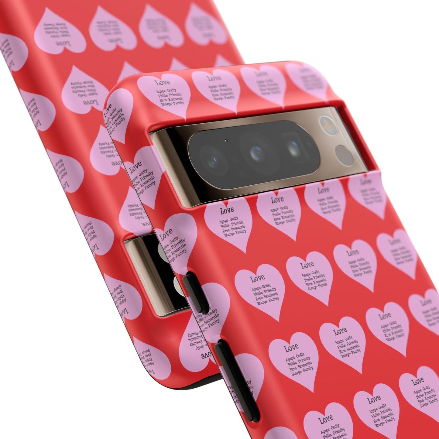 Hearts-A-Flutter Phone Case (iPhone, Google Pixel)(Red)