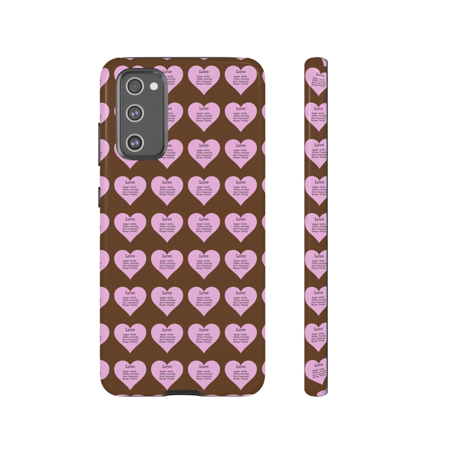 Hearts-A-Flutter Phone Case (Samsung)(Brown)