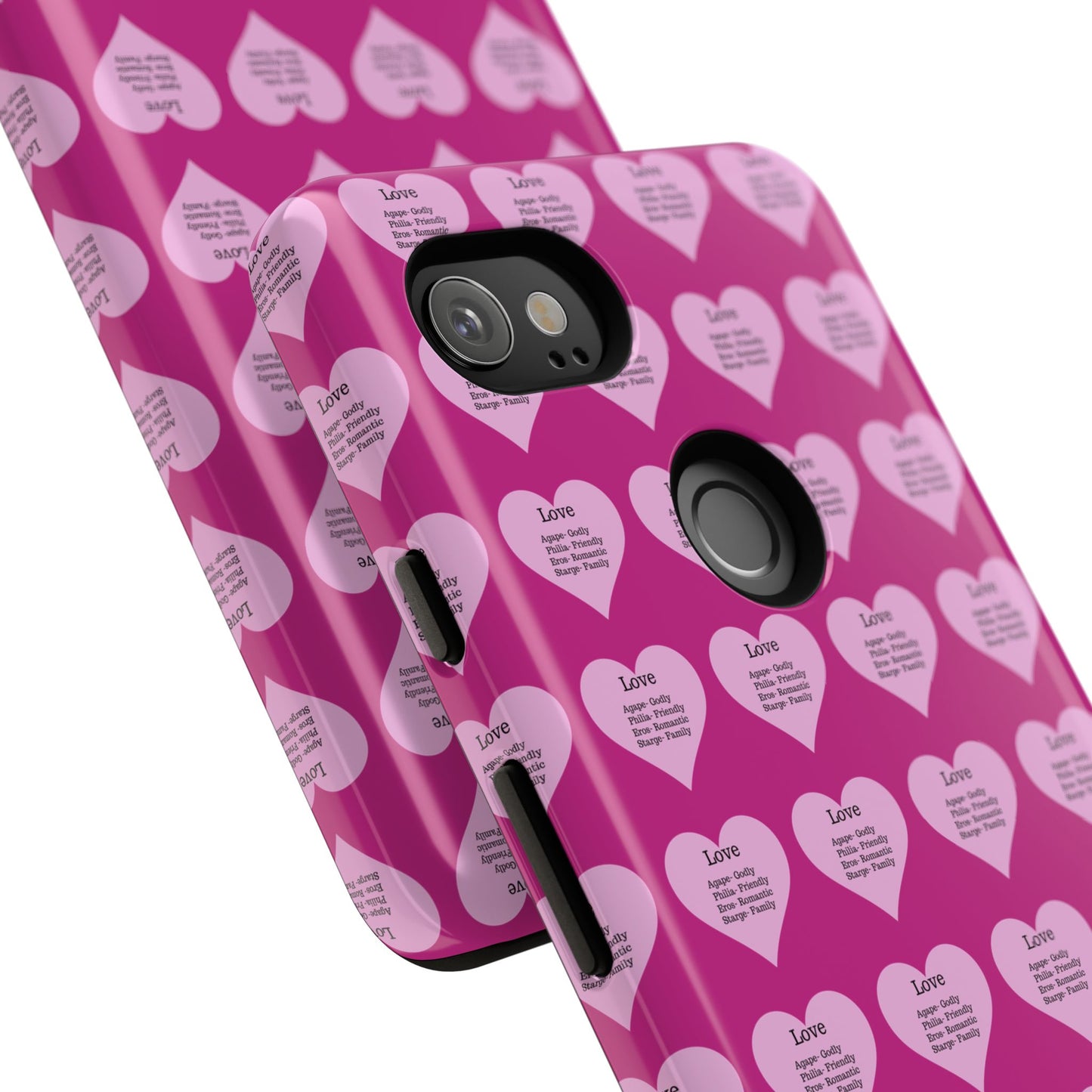 Hearts-A-Flutter Phone Case (iPhone, Google Pixel)(Pink)