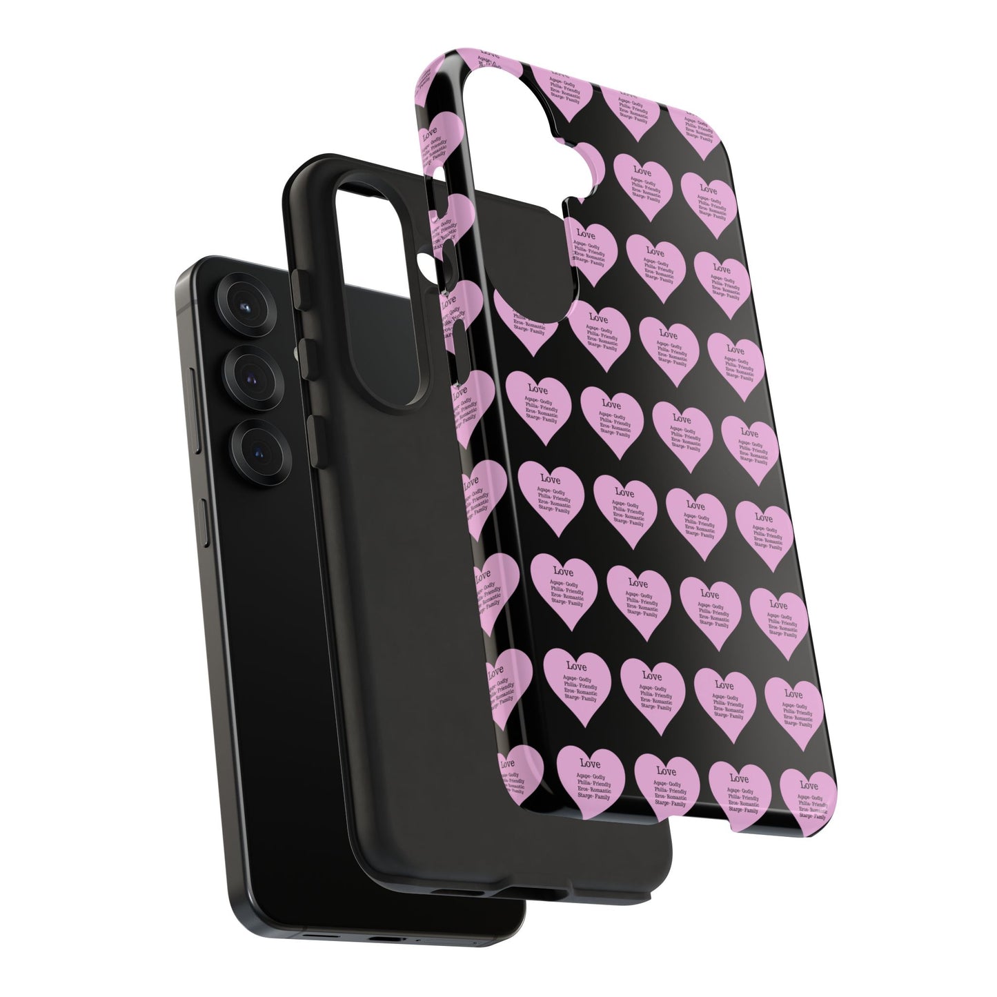 Hearts-A-Flutter Phone Case (Samsung)(Black)