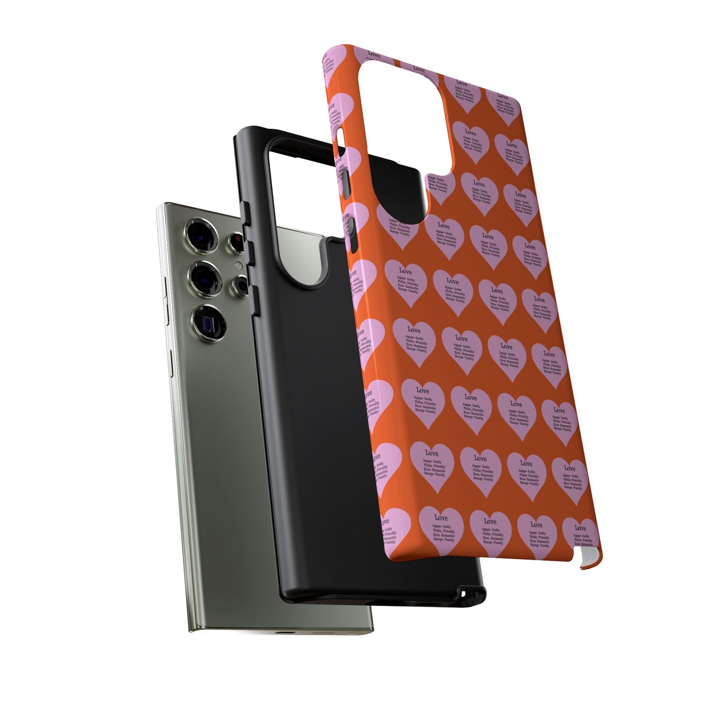 Hearts-A-Flutter Phone Case (Samsung)(Orange)