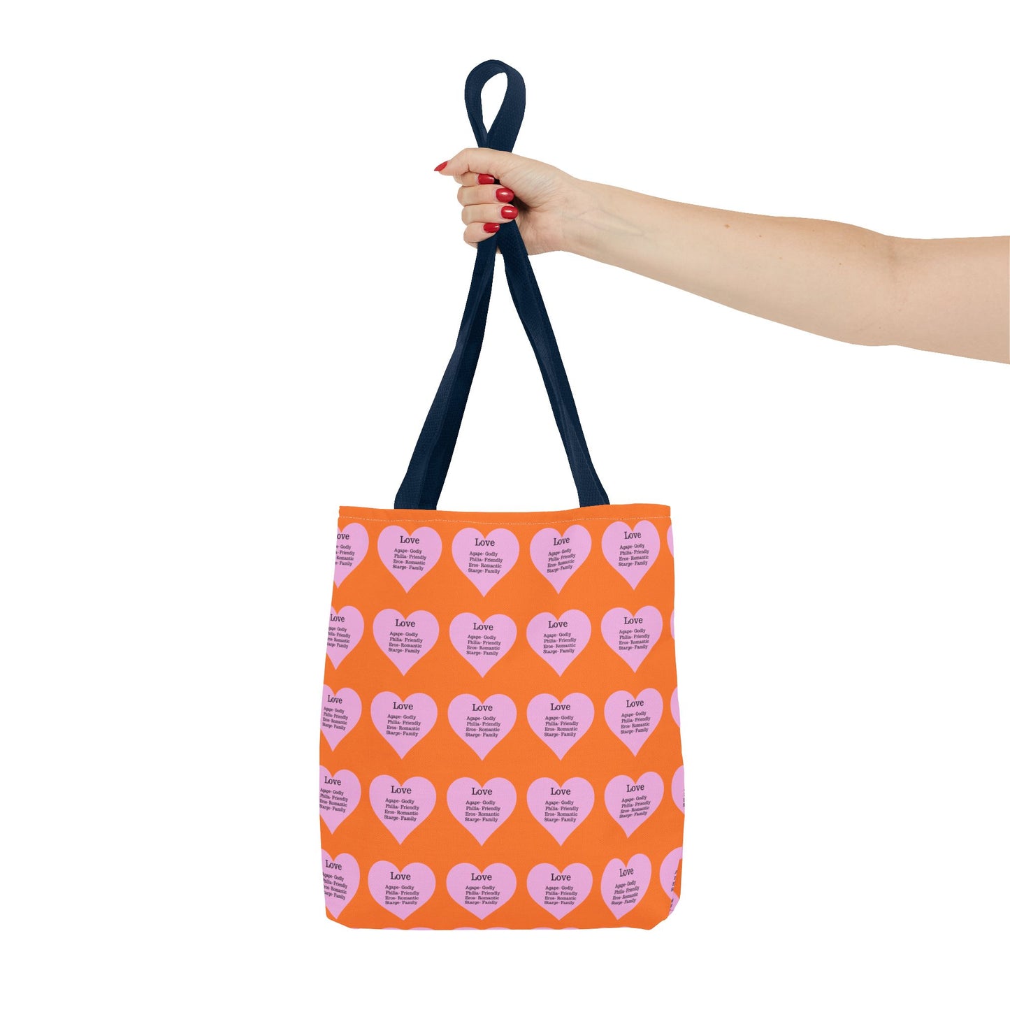 Pink Hearts Tote Bag (Crusta)