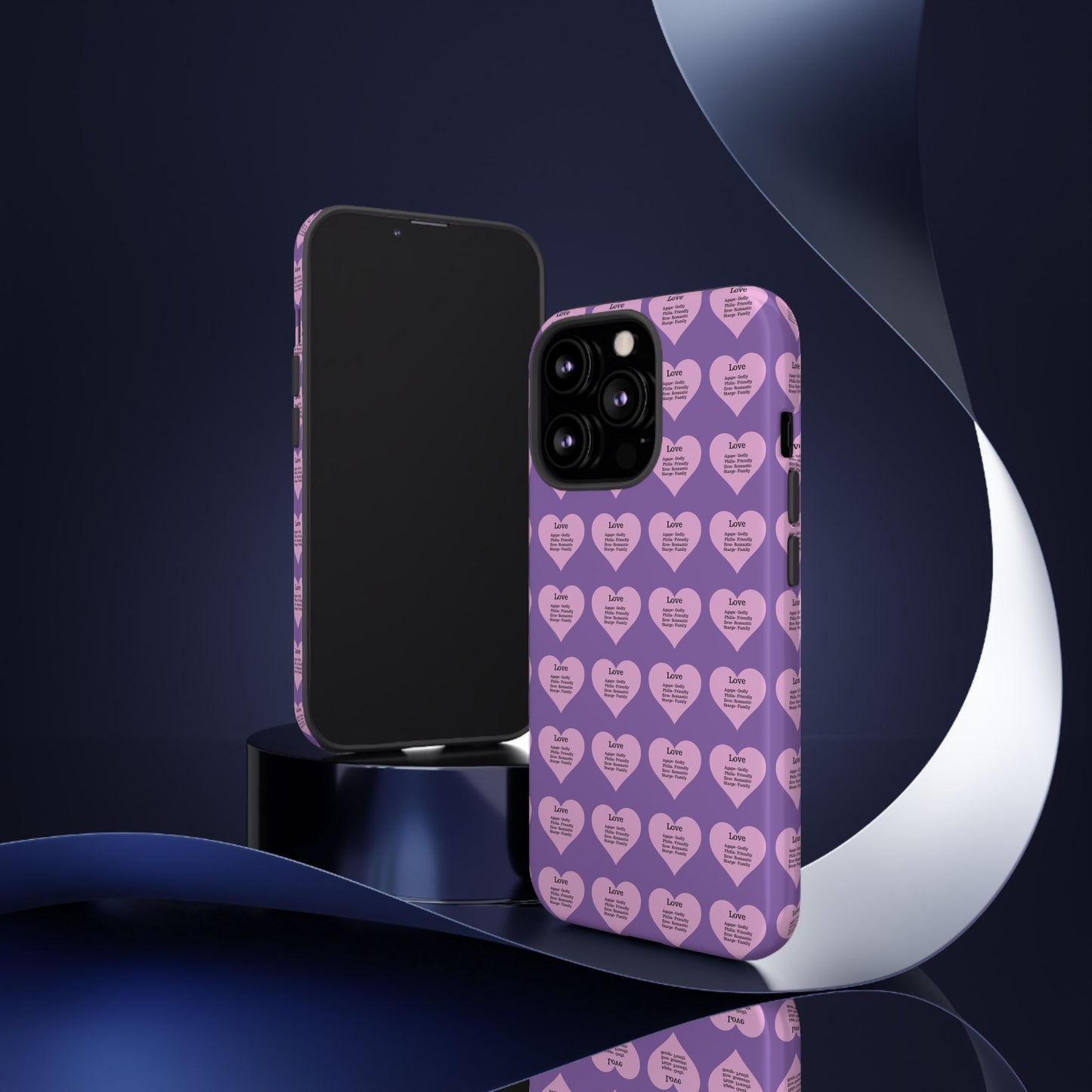 Hearts-A-Flutter Phone Case (iPhone, Google Pixel)(Light purple)