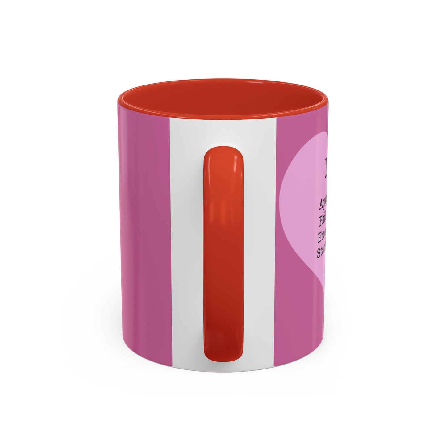 Charming Heart Accent Coffee Mug (Light pink)