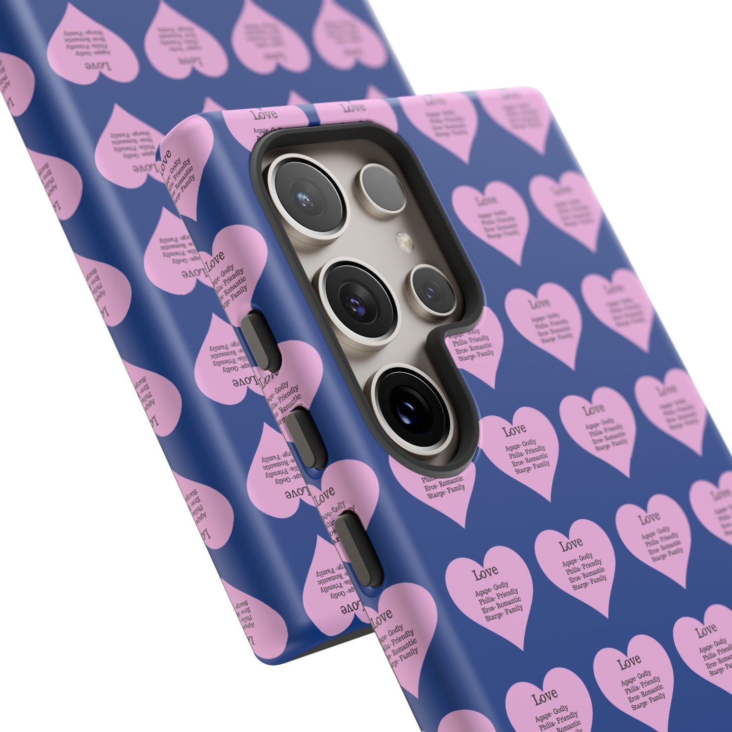 Hearts-A-Flutter Phone Case (Samsung)(Dark blue)