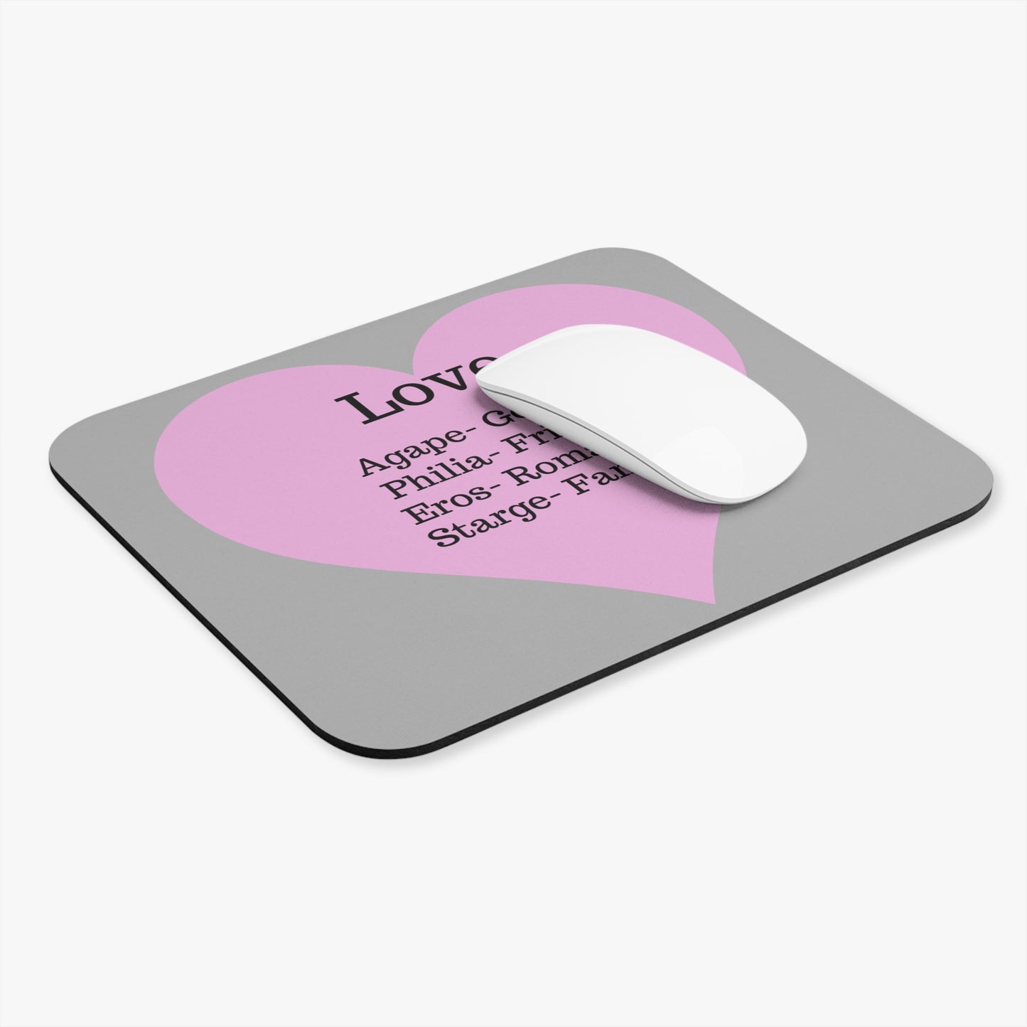 The Four Loves Mouse Pad (Light grey)