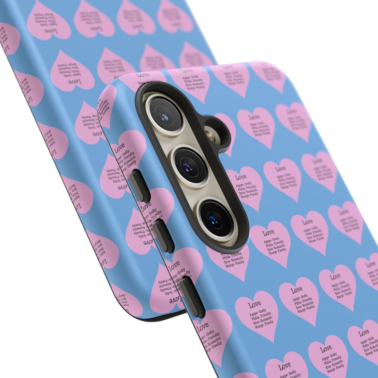Hearts-A-Flutter Phone Case (Samsung)(Light blue)