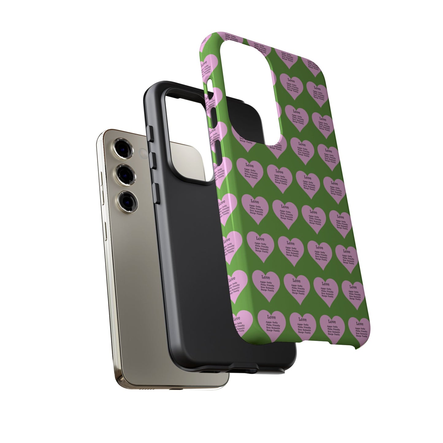 Hearts-A-Flutter Phone Case (Samsung)(Green)