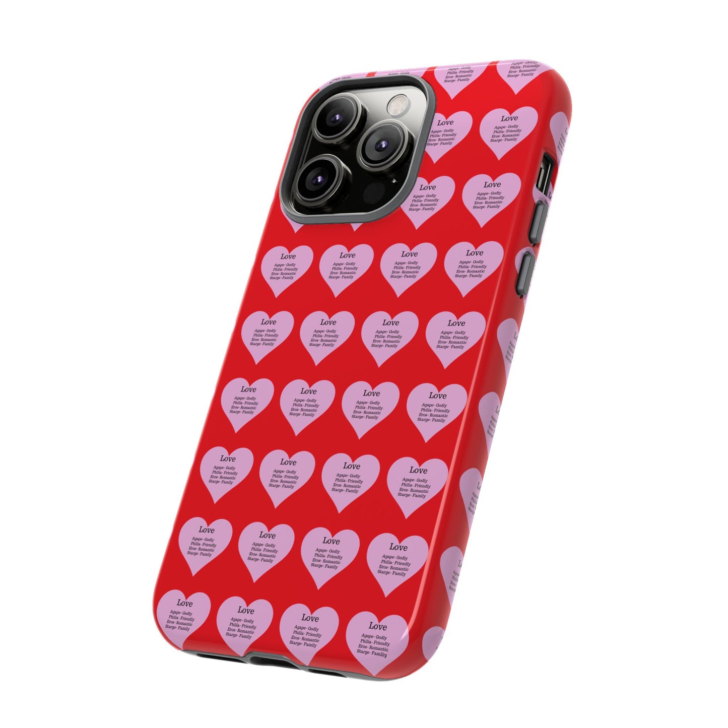 Hearts-A-Flutter Phone Case (iPhone, Google Pixel)(Red)