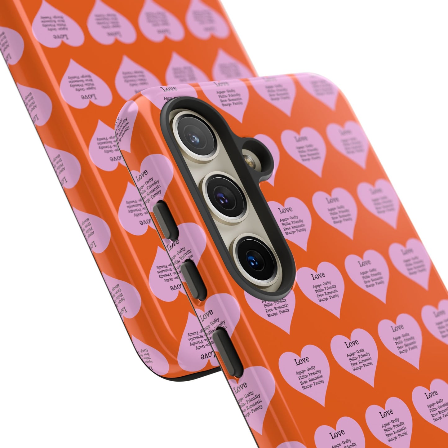 Hearts-A-Flutter Phone Case (Samsung)(Orange)