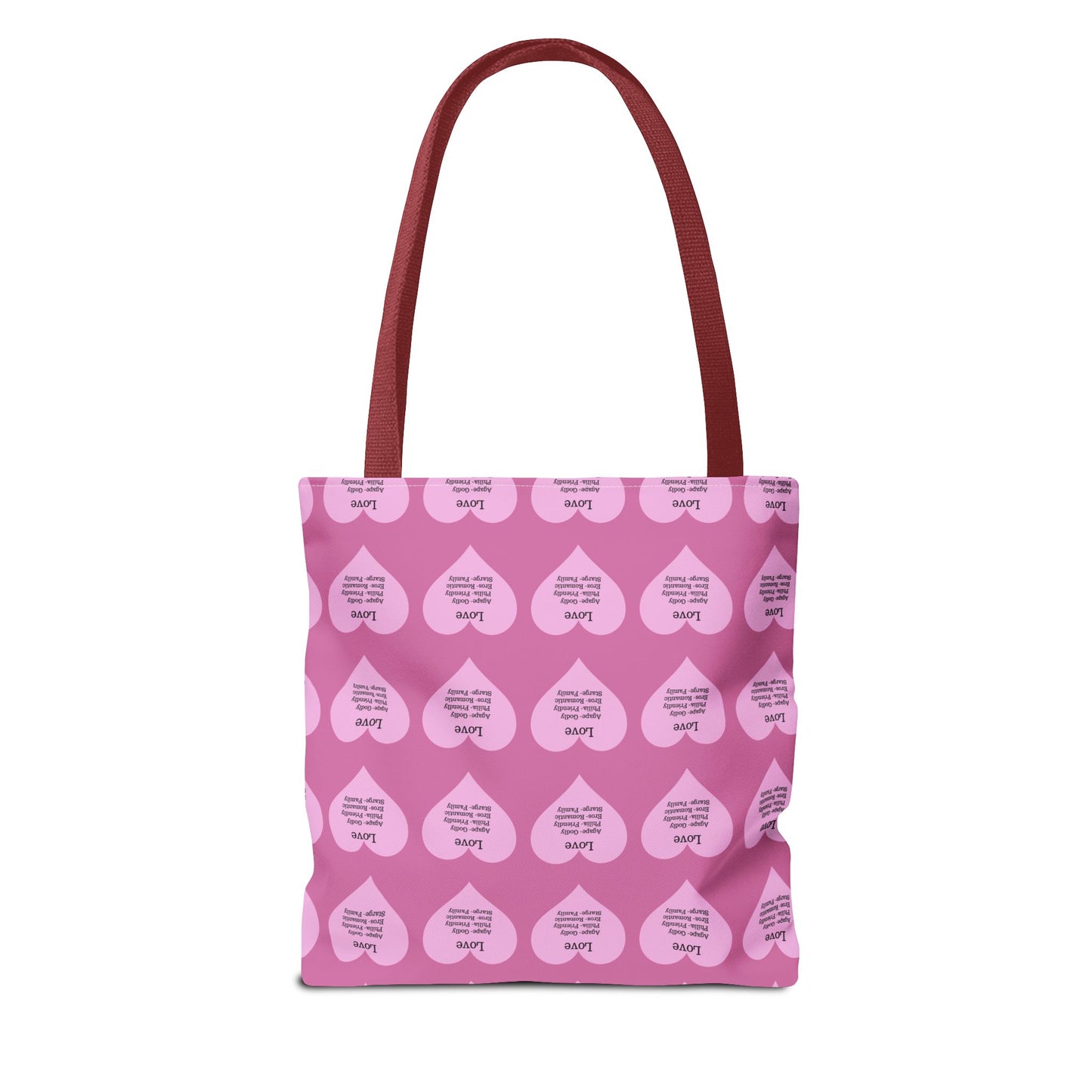 Pink Hearts Tote Bag (Light pink)