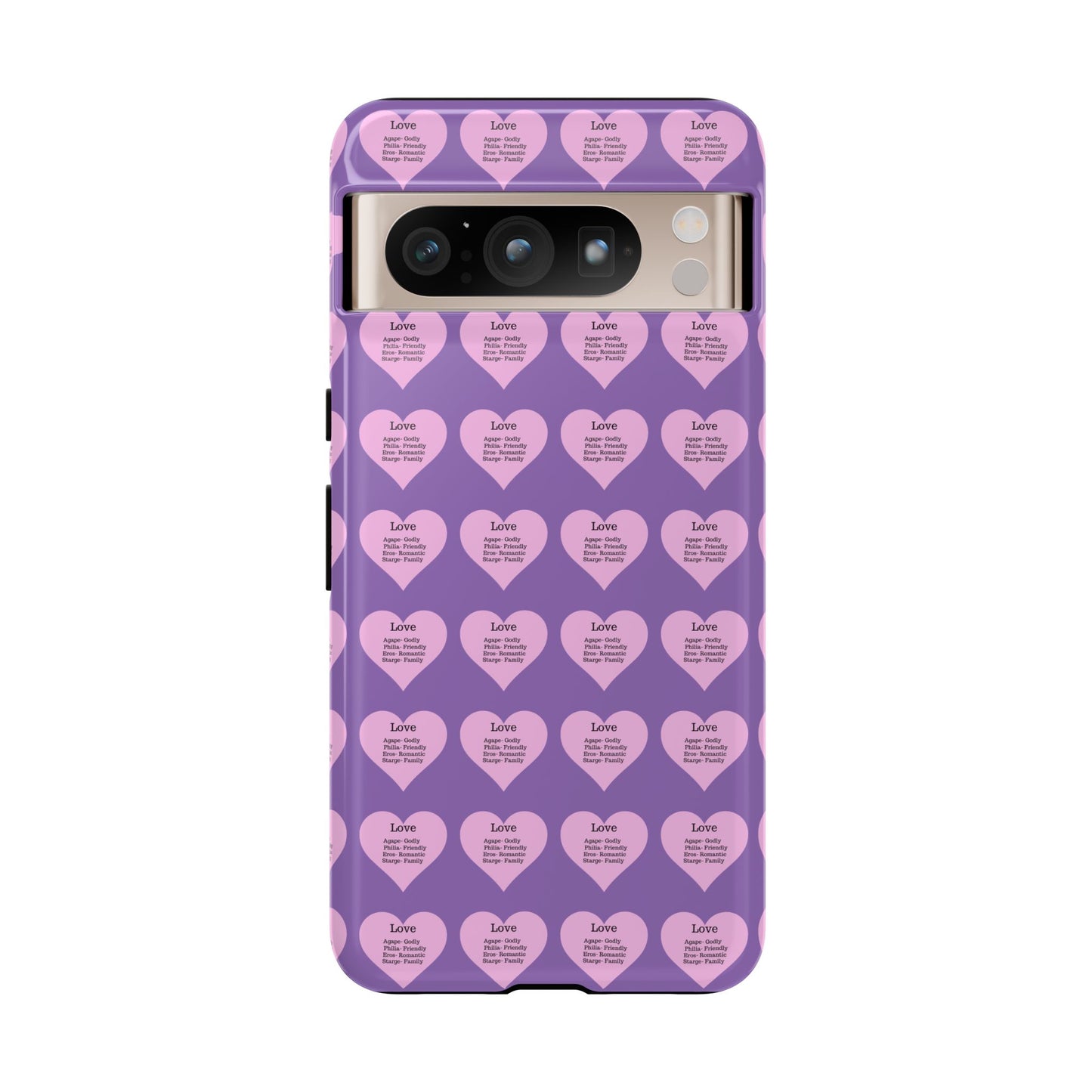 Hearts-A-Flutter Phone Case (iPhone, Google Pixel)(Light purple)