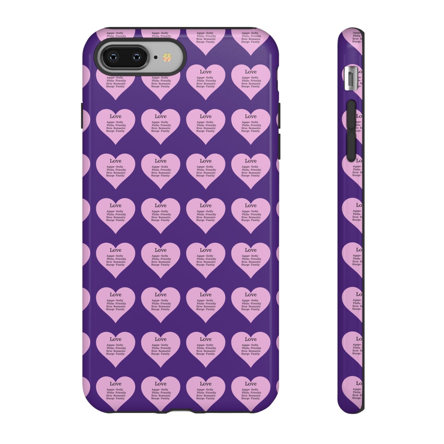 Hearts-A-Flutter Phone Case (iPhone, Google Pixel)(Purple)