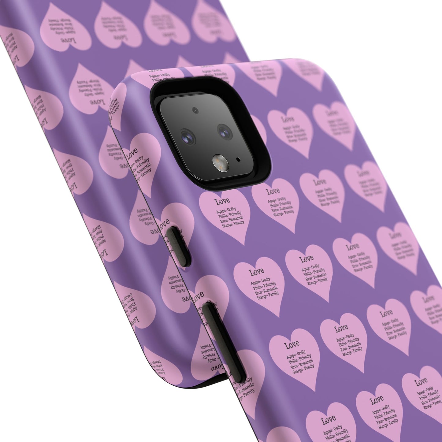 Hearts-A-Flutter Phone Case (iPhone, Google Pixel)(Light purple)