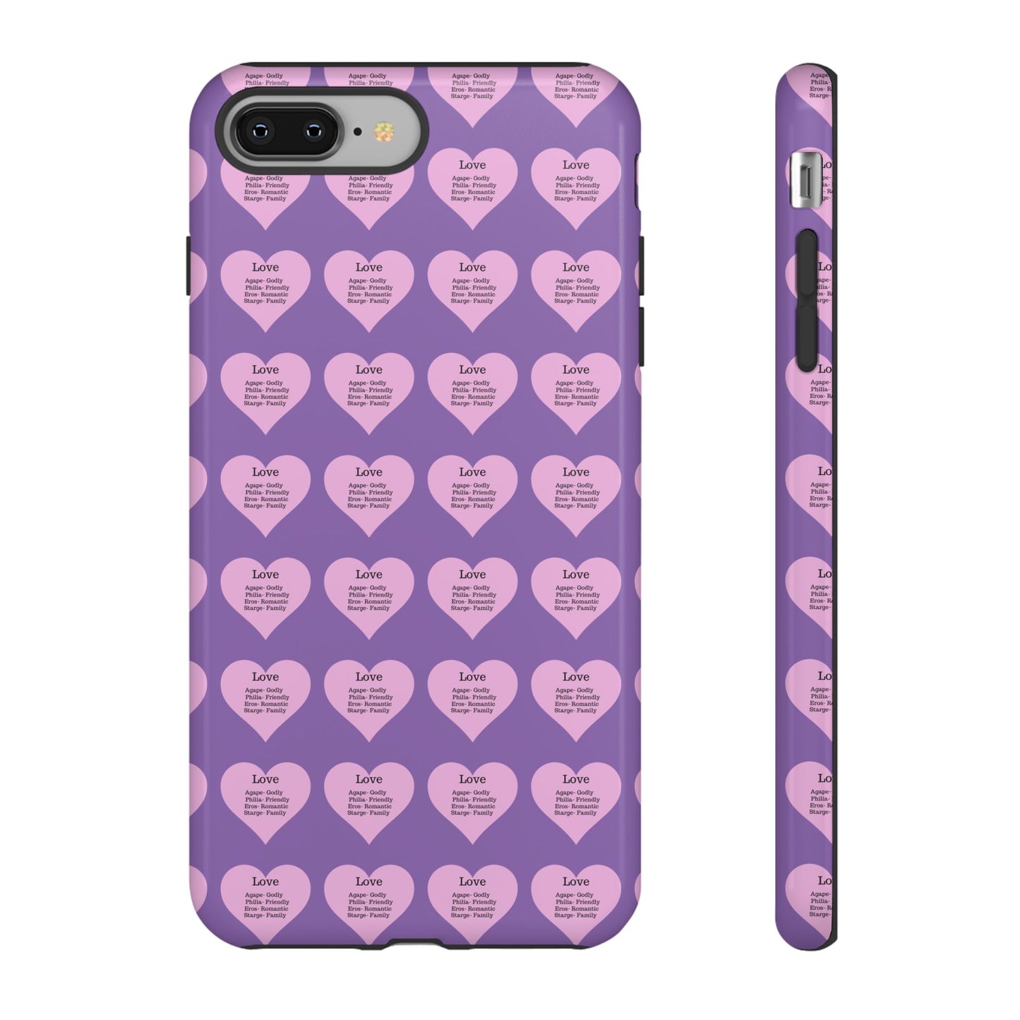 Hearts-A-Flutter Phone Case (iPhone, Google Pixel)(Light purple)