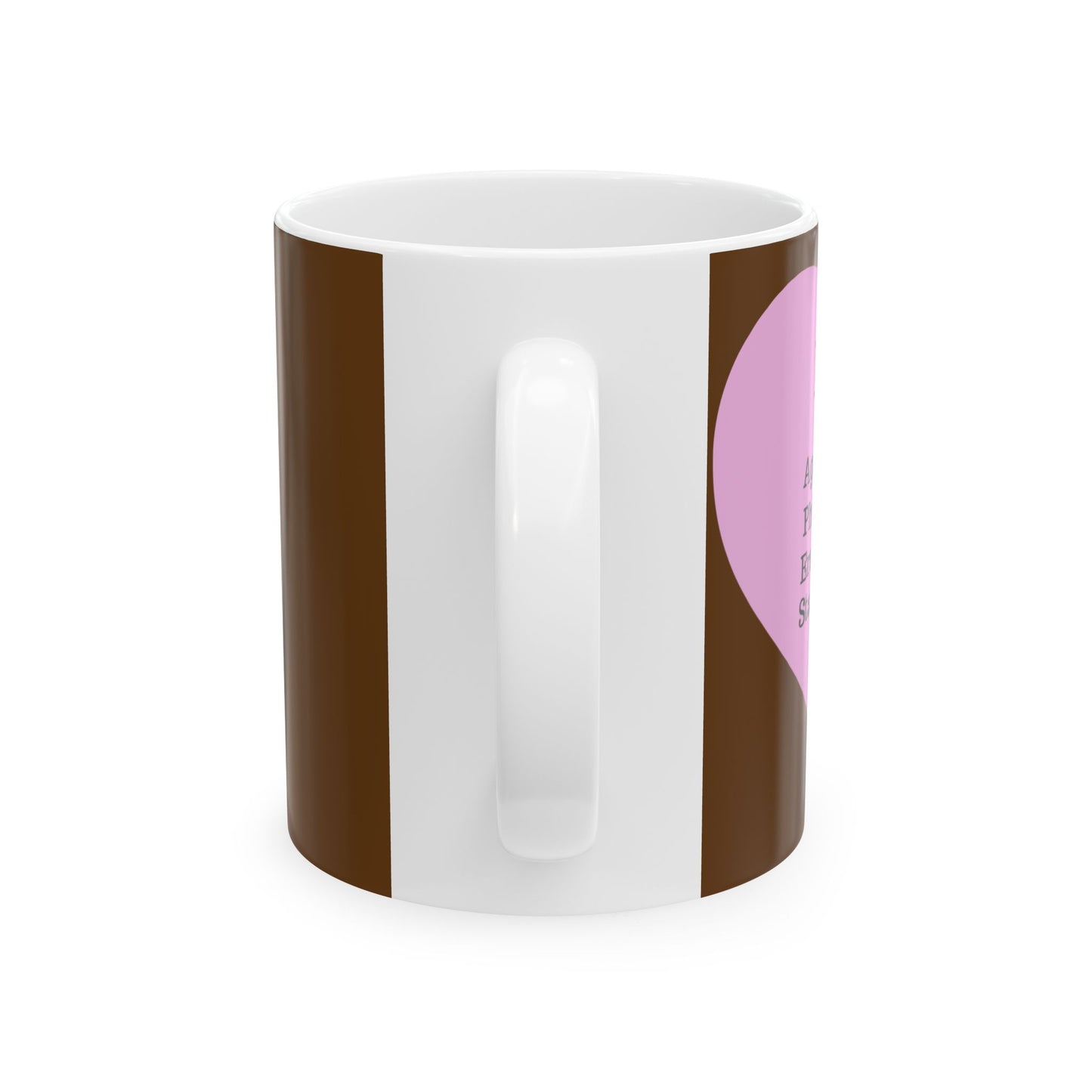 Charming Heart Ceramic Coffee Mug (Brown)