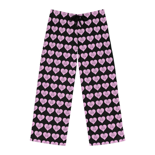 Men's All-Over Print Pajama Pants (Black)
