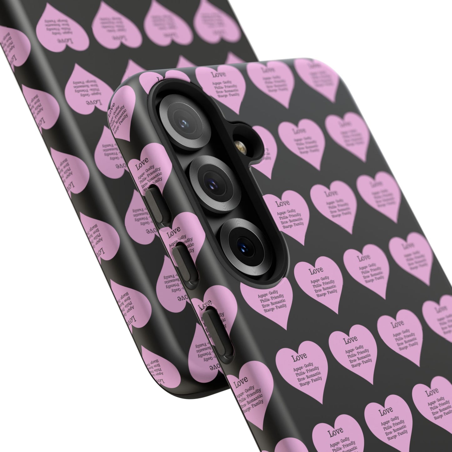 Hearts-A-Flutter Phone Case (Samsung)(Black)