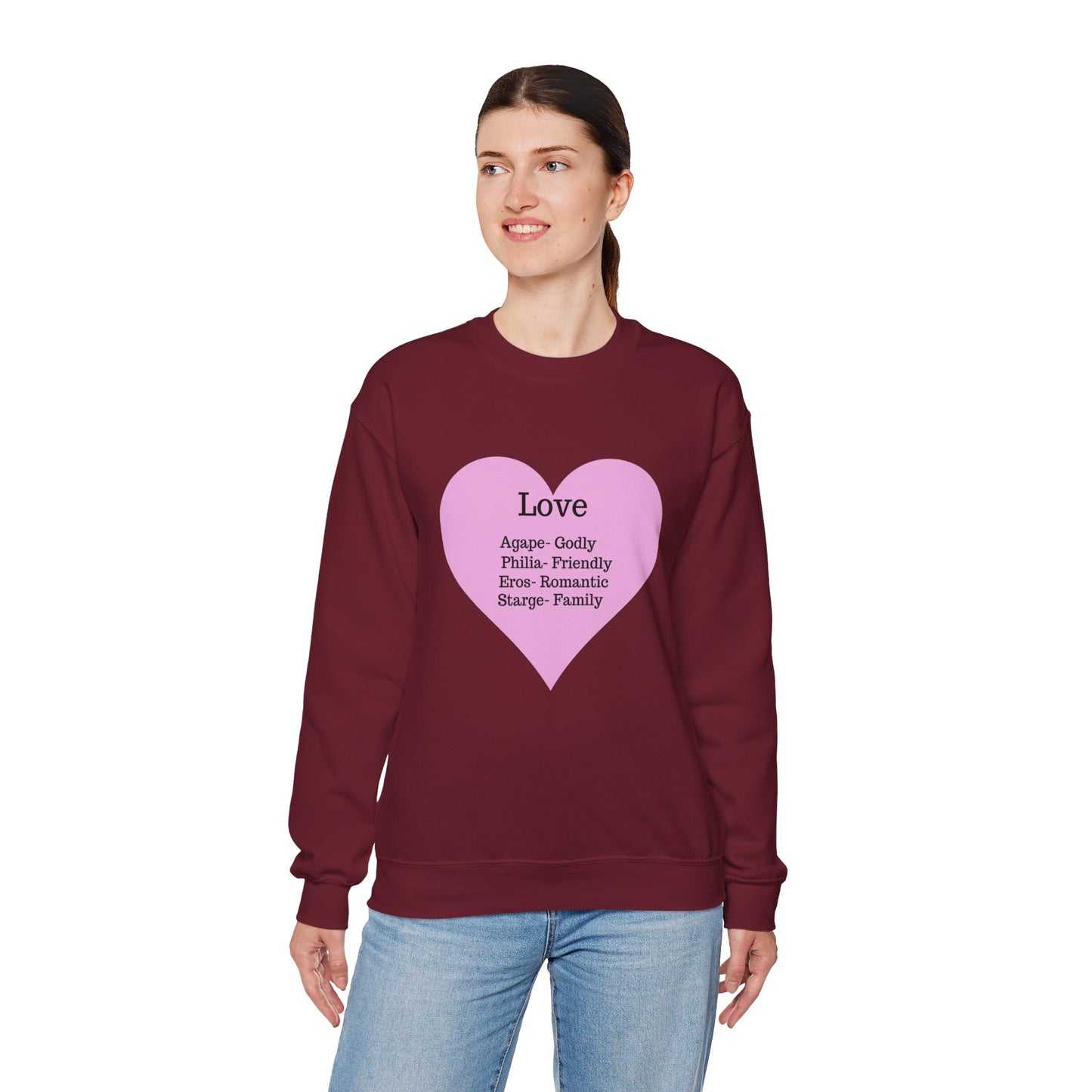 Types of Love Heart Unisex Sweatshirt