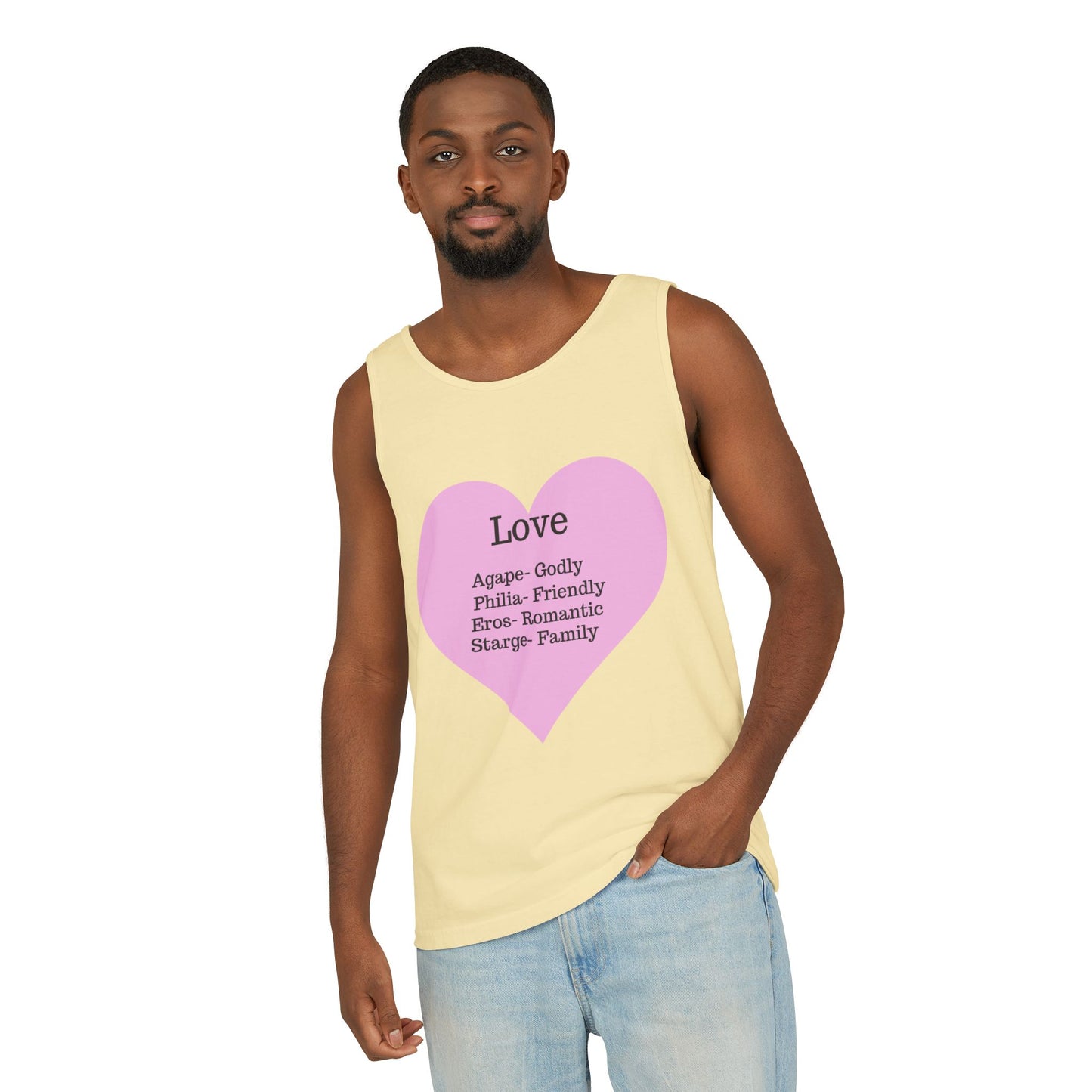 Unisex "Love" Definitions Garment-Dyed Tank Top