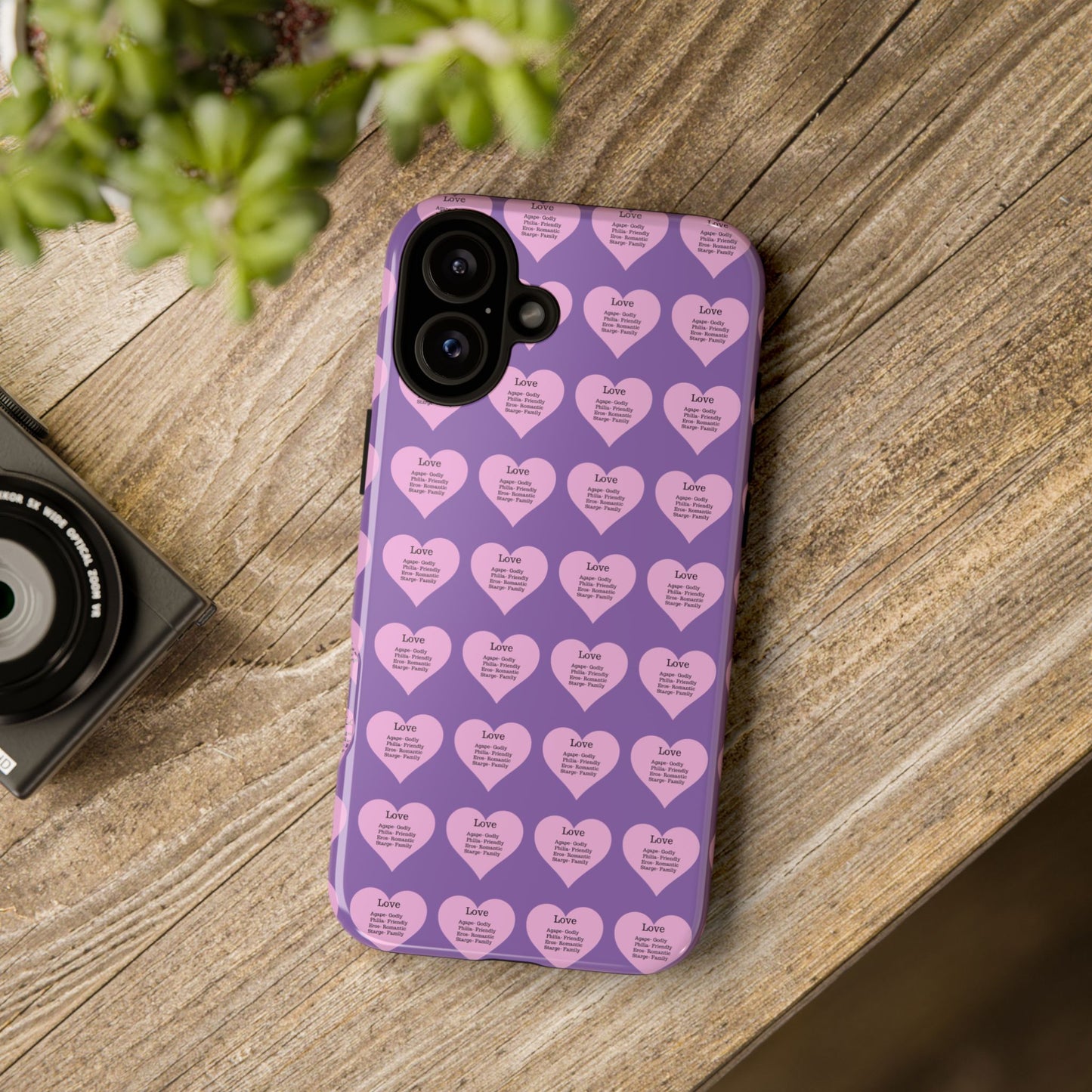 Hearts-A-Flutter Phone Case (iPhone, Google Pixel)(Light purple)