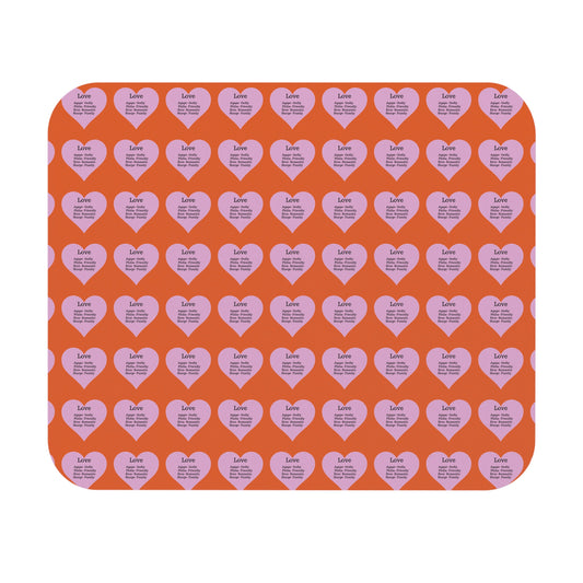 The Four Loves Mouse Pad Pattern Look (Orange)