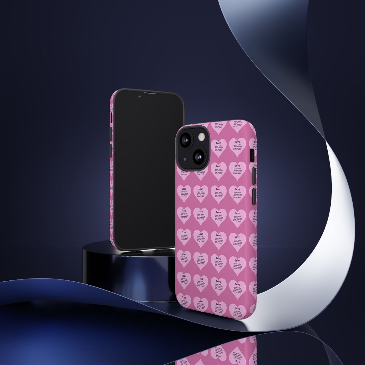 Hearts-A-Flutter Phone Case (iPhone, Google Pixel)(Light pink)