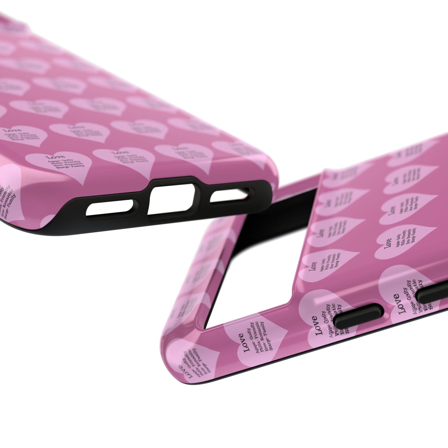 Hearts-A-Flutter Phone Case (iPhone, Google Pixel)(Light pink)