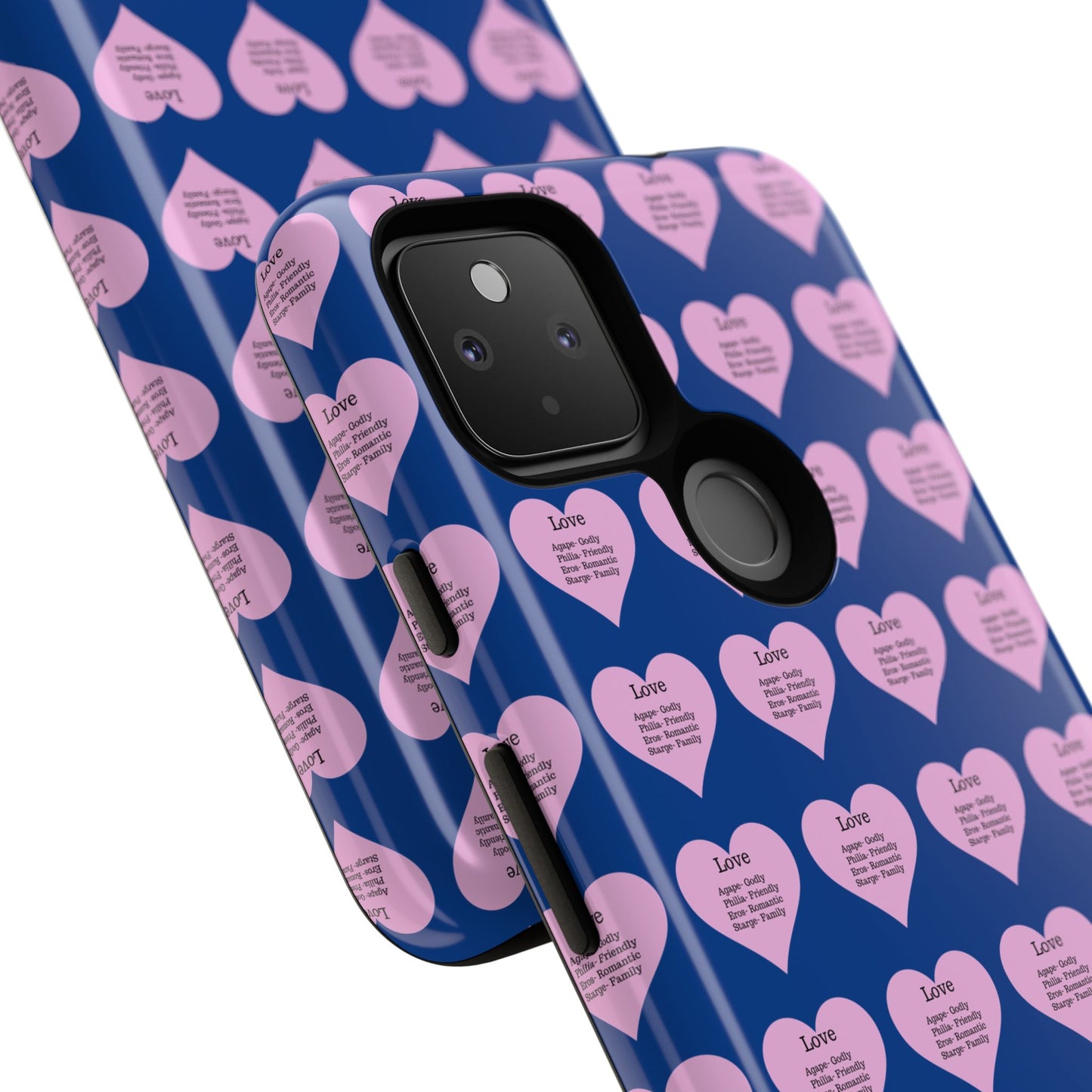Hearts-A-Flutter Phone Case (iPhone, Google Pixel)(Dark blue)