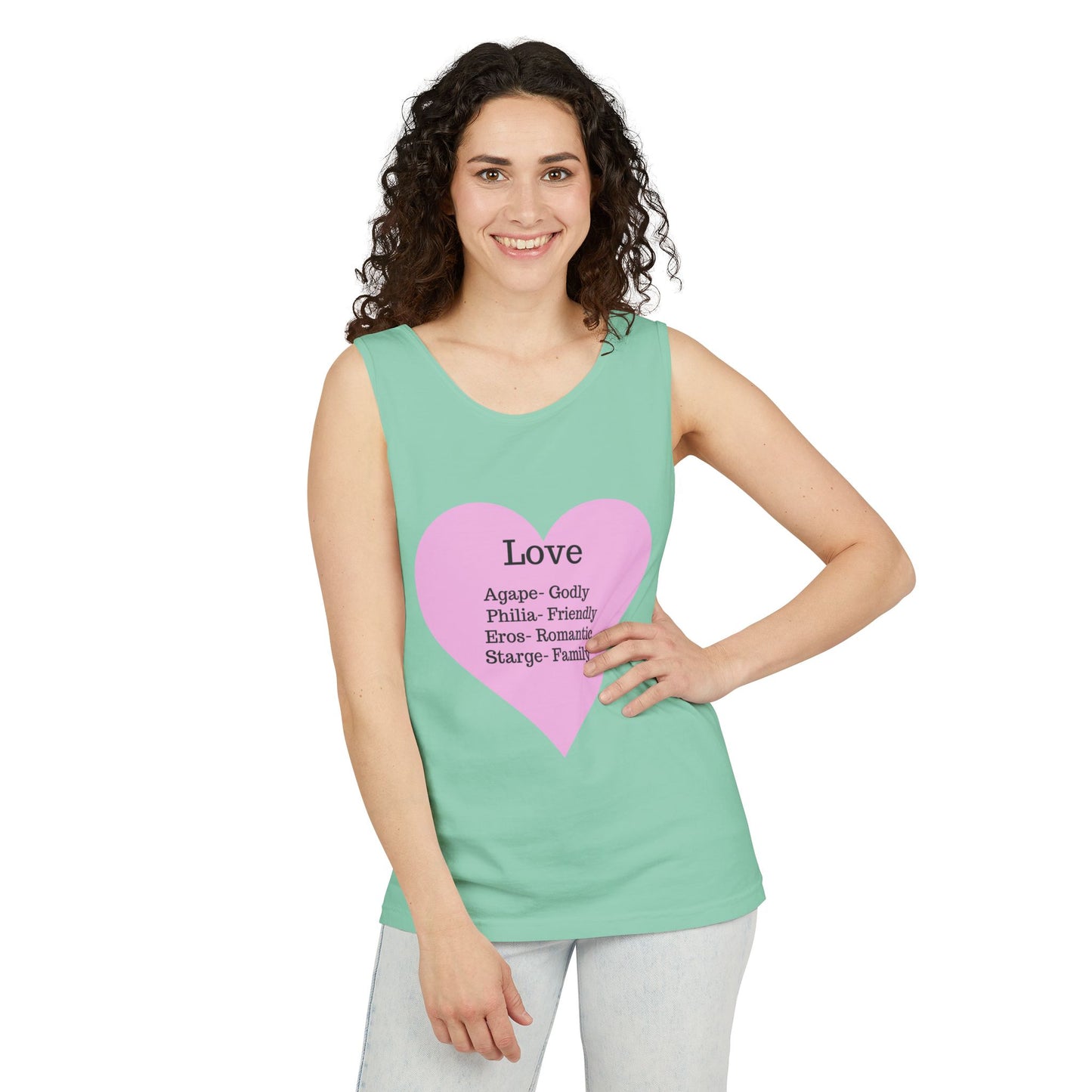 Unisex "Love" Definitions Garment-Dyed Tank Top