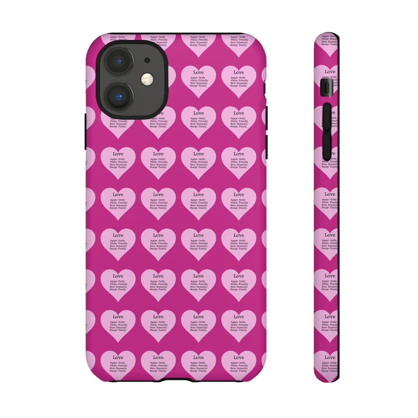 Hearts-A-Flutter Phone Case (iPhone, Google Pixel)(Pink)