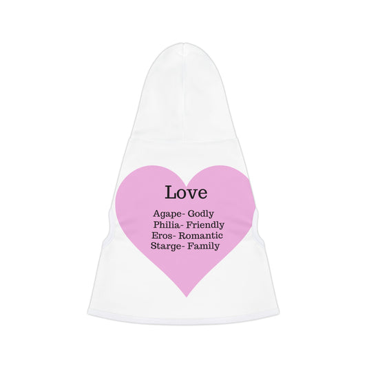 Charming Heart Pet Hoodie (White)